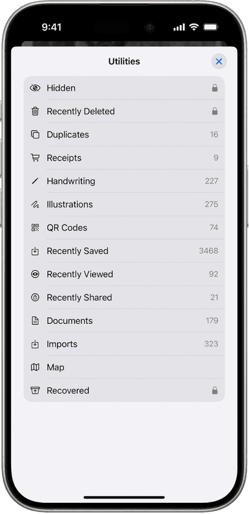 Application Photos iOS 18