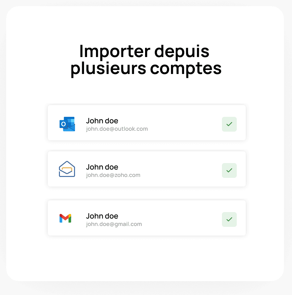 Importer vos reçus et factures depuis plusieurs adresses courriel